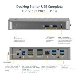 Hub USB 3 Puertos Startech DK30A2DHUUE Hub USB 3 Puertos Startech DK30A2DHUUE