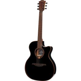 Guitarra Acústica Lag Auditorium A/E Cutaway - Edición Limitada Bisel - Negra