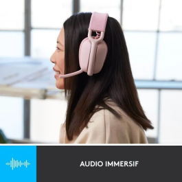 Logitech Zone Vibe 100 Auriculares Bluetooth Inalámbricos Diadema Rosa para Llamadas/Música