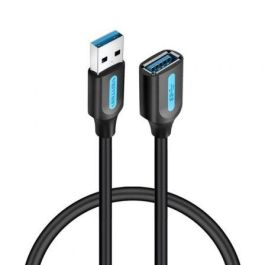 Cable Alargador USB 3.0 Vention CBHBF/ USB Macho - USB Hembra/ 5Gbps/ 1m/ Negro