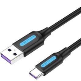 Cable USB 2.0 Tipo-C Vention CORBG/ USB Macho - USB Tipo-C Macho/ Hasta 100W/ 480Mbps/ 1.5m/ Negro Precio: 5.79000004. SKU: B16H2C3R3L