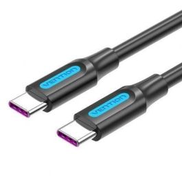 Cable USB 2.0 Tipo-C Vention COTBD/ USB Tipo-C Macho - USB Tipo-C Macho/ Hasta 100W/ 480Mbps/ 50cm/ Negro Precio: 6.95000042. SKU: B188CGD6E5