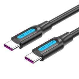 Cable USB 2.0 Tipo-C Vention COTBG/ USB Tipo-C Macho - USB Tipo-C Macho/ Hasta 100W/ 480Mbps/ 1.5m/ Negro Precio: 7.95000008. SKU: B1JGFG9AZB