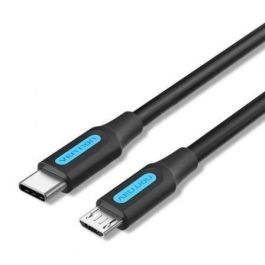 Cable USB 2.0 Tipo-C Vention COVBD/ USB Tipo-C Macho - MicroUSB Macho/ Hasta 10W/ 480Mbps/ 50cm/ Negro Precio: 4.88999962. SKU: B1879WJBEK