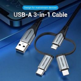 Cable USB Vention 1 m Gris