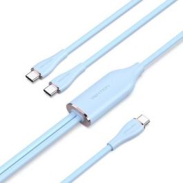 Cable USB Tipo-C Vention CTMSG/ USB Tipo-C Macho - 2 x USB Tipo-C Macho/ Hasta 100W/ 480Mbps/ 1.5m/ Azul Precio: 15.49999957. SKU: B1KP6LPN6M