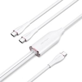 Cable USB Tipo-C Vention CTMWG/ USB Tipo-C Macho - 2 x USB Tipo-C Macho/ Hasta 100W/ 480Mbps/ 1.5m/ Blanco Precio: 15.94999978. SKU: B12LNNP6LS