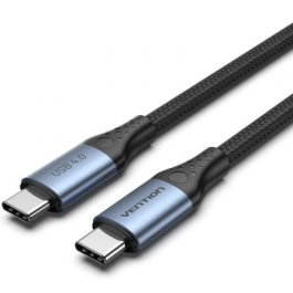 Cable USB 4.0 Tipo-C 5A Vention TAVHF/ USB Tipo-C Macho - USB Tipo-C Macho/ Hasta 240W/ 40Gbps/ 1m/ Gris Precio: 12.79000008. SKU: B1CSG4C3D5