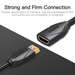 Cable Alargador HDMI Vention VAA-B06-B500/ HDMI Macho - HDMI Hembra/ 5m/ Negro