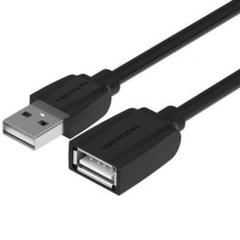 Cable Alargador USB 2.0 Vention VAS-A44-B150/ USB Macho - USB Hembra/ 1.5m/ Negro Precio: 4.94999989. SKU: B1BKJK3E76
