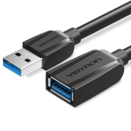 Cable Alargador USB 3.0 Vention VAS-A45-B050/ USB Macho - USB Hembra/ 5Gbps/ 50cm/ Negro Precio: 5.50000055. SKU: B1BBMHZS65
