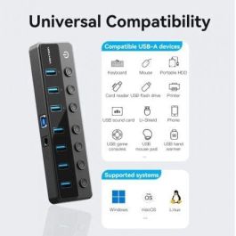 Hub USB 3.0 Vention CHXB0-EU/ 7xUSB