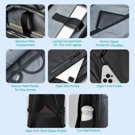 Mochila Vention KROB0 para Portátiles hasta 15.6"/ 19L/ Impermeable/ Negra Mochila Vention KROB0 para Portátiles hasta 15.6"/ 19L/ Impermeable/ Negra