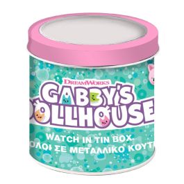 Reloj Infantil Gabby's Dollhouse 000574089 - TIN BOX Ø 33 mm