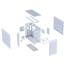 Asus Torre ATX ASUS PRIME AP303 Mesh Midi Tower Blanco