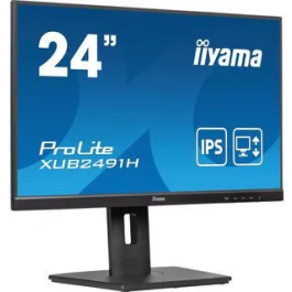 iiyama Monitor 24" XUB2491H-B1, Panel IPS, 100Hz, HDMI, DisplayPort, Regulable en Altura, Full HD