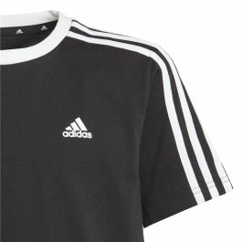 Camiseta de Manga Corta Infantil Adidas Essentials Azul Negro