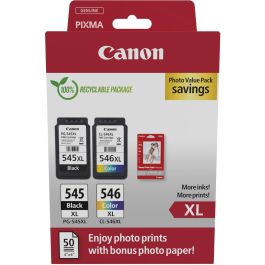 CANON CARTUCHO NEGRO/COLOR PG-545XL/CL-546XL + PAPEL FOTO 4X6 (GP-501 50H) Precio: 50.49999977. SKU: B17ELVTN9W