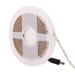 Tira de 600 LEDs 60W 7.000Lm CRI85 3000ºK SMD2835 24VDC IP65 40.000H [CA-2835-600-24-IP65-EXWW]-Blanco Cálido