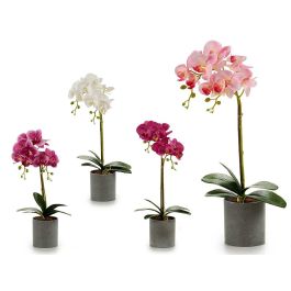 Ibergarden Orquídea artificial de plástico, 49 cm de alto, en maceta redonda de 10 cm de diámetro, colores surtidos (12 Unidades) Precio: 65.68999976. SKU: S3602926