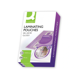 Q-connect Bolsa de plastificar 325 x 220 mm 125 mc Folio Caja de 100 Unidades