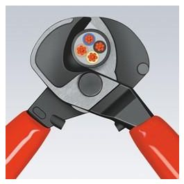 Knipex 95 12 500 Tijera Cortacables de Acero con Mango Bicolor de Plástico, 500 mm