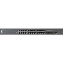 LevelOne GTP-2871 Switch gestionado L3 24x GE PoE+ 4x 10GSFP+ 400W 19" rack