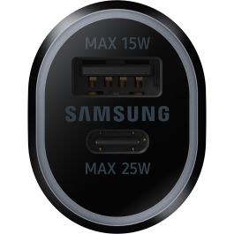 Samsung EP-L4020NBEGEU Cargador de Coche con Carga Rápida Dual USB-C 25W + USB 15W Negro