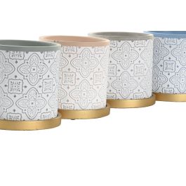 DKD Home Decor Maceta Arabe Verde Gris 14 x 14 x 14 cm (12 Unidades)