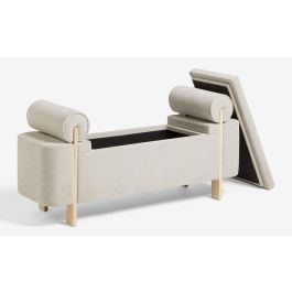 Banqueta Home ESPRIT Beige Dorado Pino 120 x 45 x 50 cm