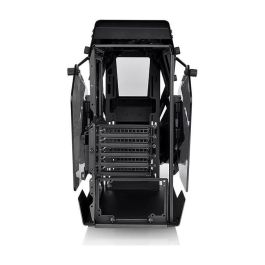 Thermaltake AH T200 Negro Torre Micro ATX, Mini-ITX, SPCC, Ventana Lateral de Vidrio Templado, Panel Frontal I/O USB 3.2 Gen 2 Type-C