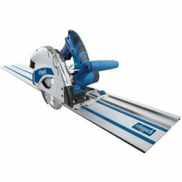 Scheppach PL55 Sierra de Inmersión 1200W, altura de corte 55mm, disco Ø160mm 24 dientes, incluye 2 rieles 700mm, conector y antivuelco
