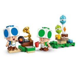 LEGO 72041 Fiesta En La Casa De Toad Super Mario con Figuras Toad Azul y Verde y Muebles Desmontables