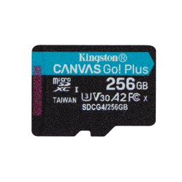 Kingston Tarjeta Memoria Canvas Go! Plus 256GB microSD XC Clase 10 U3 V30 200MBs SDCG4/256GB