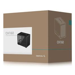 Deepcool Caja Ordenador Gaming CH160 Mini-ITX, ABS+SPCC+Cristal templado, Soporte para Mini-ITX, 3 Slots de expansión