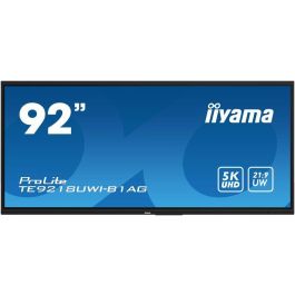 iiyama 92" 5K UHD Táctil Interactivo Android 13 iiWare11, 50 Puntos IR+, Anti-reflejos, Altavoces y Micrófono
