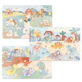 Puzzle madera dinosaurio 29,5x25x21,5 cm - modelos surtidos Puzzle madera dinosaurio 29,5x25x21,5 cm - modelos surtidos