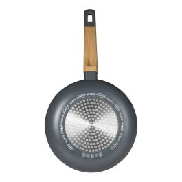 San Ignacio Sartén de Aluminio Prensado Inducción Ø26 cm Gris con Mango de Madera Suave. Libre de PFOA y BPA.