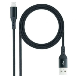 Nano Cable 10.10.0401-COBK Cable USB 2.0 Lightning Macho - Lightning Macho 1m Negro