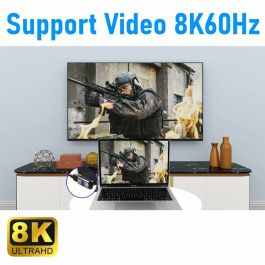 EWENT EC1049 Adaptador Magnético USB-C Slim a 90 Grados, USB4 40Gbps, Carga 100W, 8K, Color Púrpura