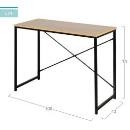 Mesa de Escritorio Max Home Acero Melamina Aglomerado 100 x 70 x 40 cm Mesa de Escritorio Max Home Acero Melamina Aglomerado 100 x 70 x 40 cm