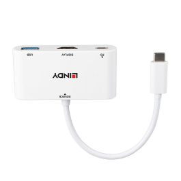 Hub USB LINDY 43340 Blanco