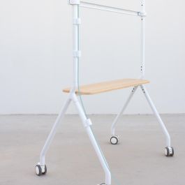 TOOQ Soporte suelo ruedas "ILOVE" pantalla 49-80 blanco