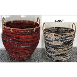 DKD Home Decor Cesta Boho de Ratan Negro Blanco 52x52x60 cm Set de 3 Precio: 139.72596. SKU: B17VEASTV7