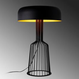 Lámpara de Mesa estilo moderno Fellini Negro/Oro 2 x E27 Sin Bombilla OPV-527ABY2179