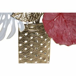 Decoracion Pared Tropical DKD Home Decor Rosa Oscuro Dorado 13 x 74 x 66 cm