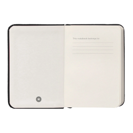 Antartik Cuaderno A7 Tapa Dura Negro Hojas Lisas 80 Hojas 80gr FSC con Gomilla Bolsillo Marcapáginas