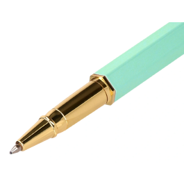 Belius Bolígrafo Macaron Bliss Verde Dorado Tinta Azul 0.8 mm Diseño Elegante Caja de Lujo