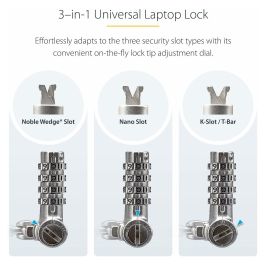 Videocámara de Vigilancia Startech UNIVKA25-LAPTOP-LOCK