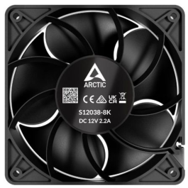 Arctic S12038-8K Pack 3 Ventiladores de Servidor PWM 120mm x 38mm, 800-8000rpm, Doble Rodamiento de Bolas